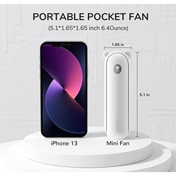 JISULIFE Portable Fan with Powerbank and 3 Speeds