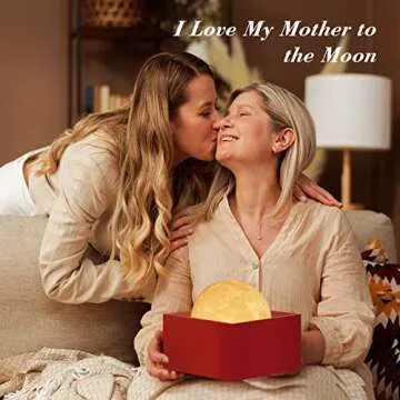 Mydethun 16 Colors Moon Lamp with 148 Combination Modes, Moonlight Valentine's Day Gift, LED Night Light Lamp for Women, Kids, Girls, Bedroom, Home Decor w/Remote Control, 5.9 inches, w/Wood Stand