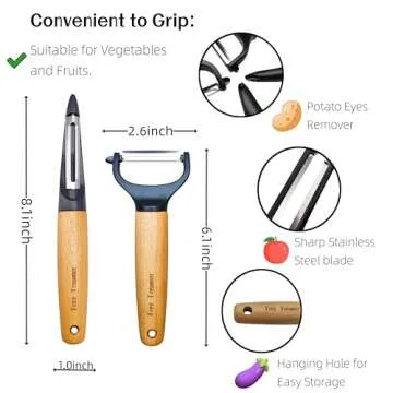 Trez Treamer Vegetable Peelers Set - Effortless Peeling