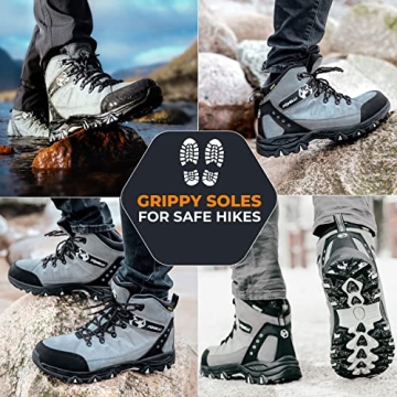 Foxelli Men’s Waterproof Hiking Boots for Ultimate Comfort