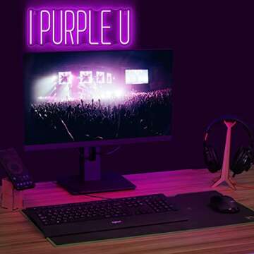Lumoonosity BTS I Purple You Neon Sign - Unique K-pop LED Wall Decor for Fans
