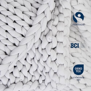 Bearaby Cotton Hand-Knit Weighted Blanket for Adults