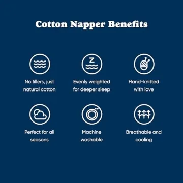 Bearaby Cotton Hand-Knit Weighted Blanket for Adults