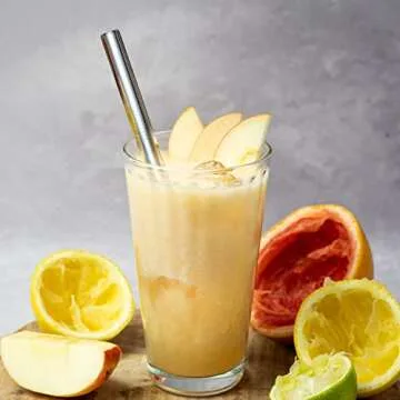 Reusable Stainless Steel Straws Set with Silicone Tips