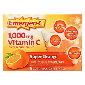 Emergen-C Super Orange Pack of 30 - Nutrient-Rich Drink Mix for Daily Wellness