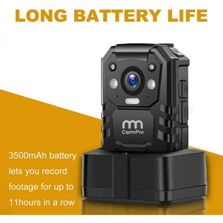 CammPro I826 1296P HD Police Body Camera Affordable