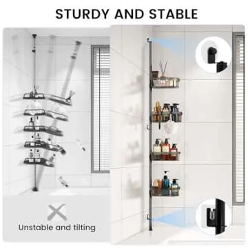 Floyzoy Adjustable Shower Caddy for Efficient Storage Solutions