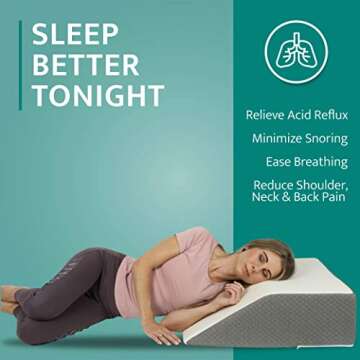 Kölbs Bed Wedge Leg Pillow for Elevation Chic Jacquard Cover, Knee, Ankle Bolster Body Positioner P...