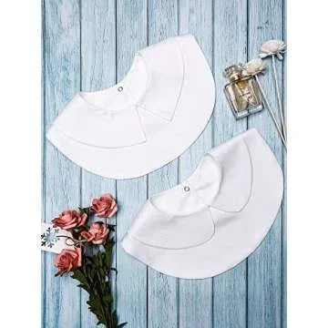 SATINIOR 2-Piece White Detachable Collar Set for Women