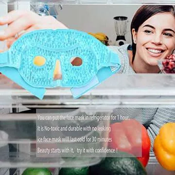 Ice Face Eye Mask for Hot Cold Therapy Relief and Relaxation