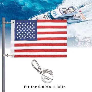 Durable Marine Boat Flag with 4 Pole Kits for Your Vessel