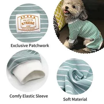 KYEESE Dog Pajamas Soft Stretchable Jumpsuit for Pets