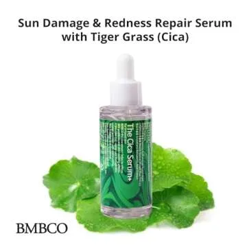 BMBCO The Cica Serum, Tiger Grass Soothing Moisturizer, Wrinkle Ampoule, Skin Repair, Redness Correc...
