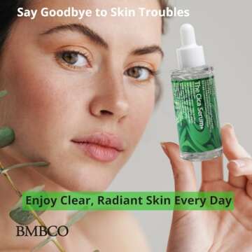 BMBCO The Cica Serum, Tiger Grass Soothing Moisturizer, Wrinkle Ampoule, Skin Repair, Redness Corrector, Blemish Reducer Essence, Korean Skin care