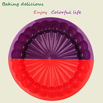 AILEHOPY 8 Inch Silicone Charlotte Cake Pan -Set of 2- Round Baking Molds for Cheese Cake,Chocolate ...