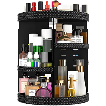 HEMTROY 360° Makeup Organizer: Extra Large Capacity & Adjustable