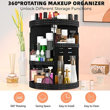 HEMTROY 360° Rotating Makeup Organizer - Extra Large