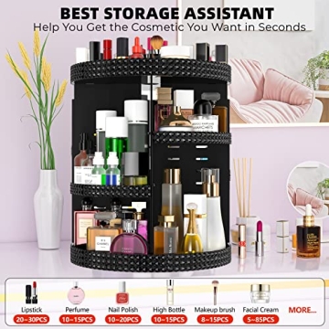 HEMTROY 360° Rotating Makeup Organizer - Extra Large