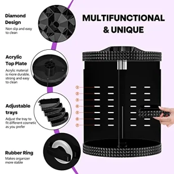 HEMTROY 360° Rotating Makeup Organizer - Extra Large