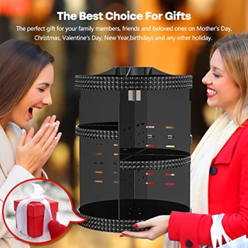 HEMTROY 360° Rotating Makeup Organizer - Extra Large