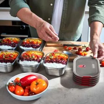 BLACK + BLUM Microwavable Stainless Steel Lunch Box - Eco-Friendly Food Storage