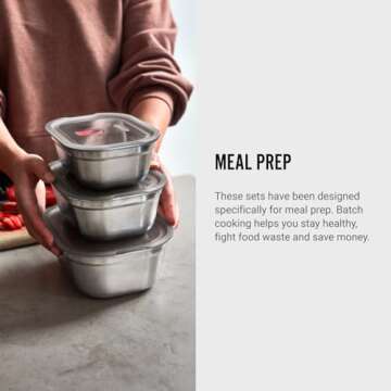 BLACK + BLUM Microwavable Stainless Steel Lunch Box - Eco-Friendly Food Storage