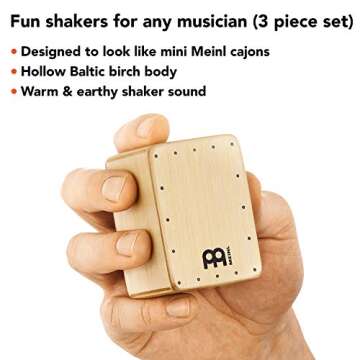 Meinl Percussion Mini Cajon Shaker Set - 3 Piece Baltic Birch with Warranty