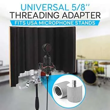 Pyle Wood Microphone Isolation Shield - Studio Vocal Booth