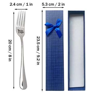 HSSPIRITZ Dingle Hopper Funny Engraved Stainless Steel Fork,Funny Fork Gifts for Women Men Kids Friends Sisters,Creative Little Mermaid Lovers Fork Gifts,Best Birthday Valentine Christmas Gifts