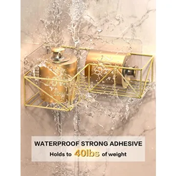 Iperlife Corner Shower Caddy Gold - Stylish and Functional Storage