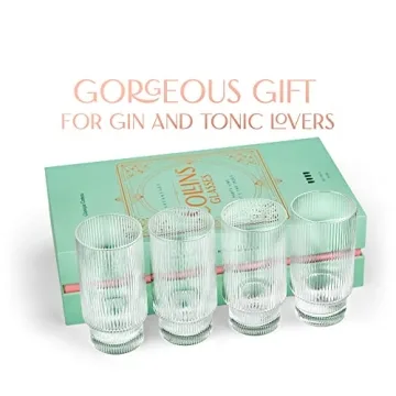 Vintage Art Deco Collins Glasses Set for Elegant Cocktails