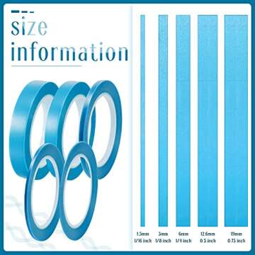 5 Rolls of Vinyl Tape Masking Tape Automotive Car Auto Paint for Curves, High Temperature Vinyl Low ...