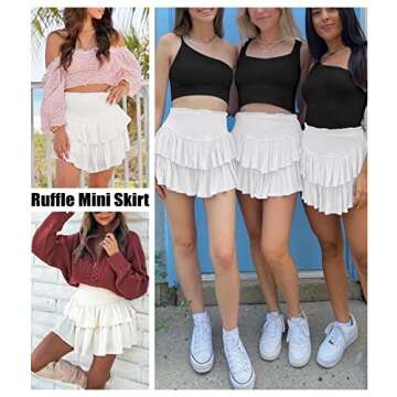 Shop MIYIEONZ Cute Ruffle Mini Skirt for Effortless Style