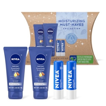 NIVEA Must-Haves Skin Care Set: Hand Cream & Lip Balm Duo