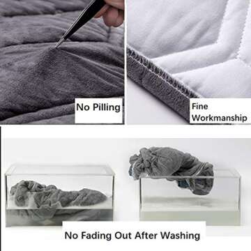 HOME MEIRONG Headboard Slipcover for Twin Queen Full California King Size Beds, Bed Headboard Cover Protector Padded Velvet Dustproof Stretch Solid Color Quilted Bed Head Covers