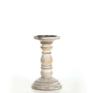 Hosley Wood Candle Holders - Perfect for Weddings & Decor