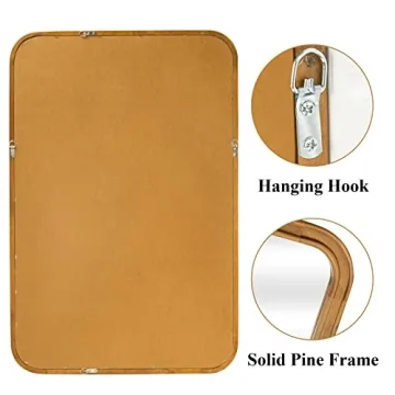 WalBeyond Wood Framed Mirrors for Bathroom and Home Decor