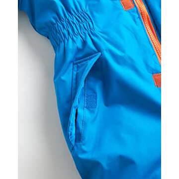 Wippette Boys’ Snowsuit – Waterproof Insulated Fleece Lined Jumpsuit – Winter Pram Snowmobile Ski Suit Coveralls (18M-7), Size 5, Blue