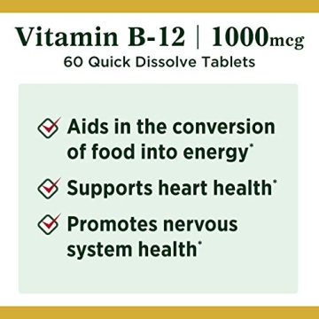 Nature's Bounty Vitamin B12 1000mcg Quick Dissolve Tablets
