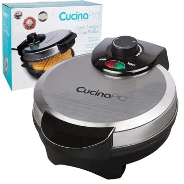 Heart Waffle Maker for 5 Shaped Waffles - Gift for Her