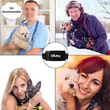 Exuby Friendliest Bark Collar for Small Dogs - No Prongs, No Shock & No Harm - Only Sound & Vibration - Stay in Control with 7 Levels of Intensity - Rechargeable - Most Humane No Bark Collar