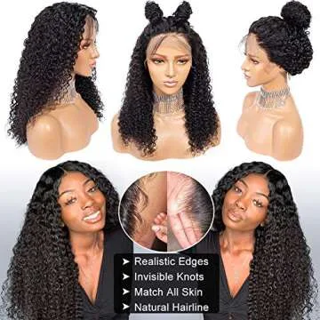 CYNOSURE Lace Front Human Hair Wigs for Women 13x4