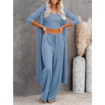 Fessceruna Women's 3 Piece Lounge Sets for Comfort and Style