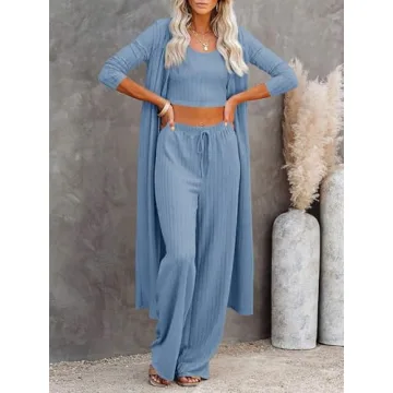 Fessceruna Women's 3 Piece Lounge Sets for Comfort and Style