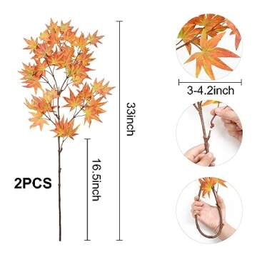 Dolicer Artificial Maple Leaves for Home Decoration