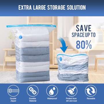 WANALIT 6 Pack Moving Bags + 3 Pack Cube Vacuum Storage Bags, Backpack Straps Strong Carrying Handles & Zippers, Storage Totes For Space Saving, Fold Flat, Moving Supplies