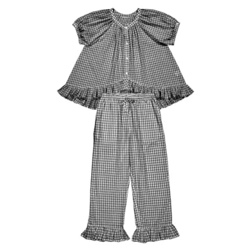 Women Y2k Plaid Pajamas Set for Stylish Comfort