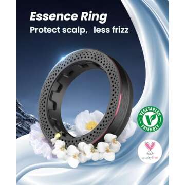 COSHARE Hair Dryer, Negative Ionic Blow Dryer with Essence Ring - Low Noise Thermo-Control Hairdryer...