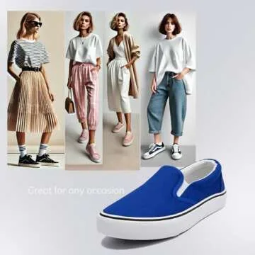 Trendy Low-Top Slip On Sneakers for Women - Comfortable & Fashionable