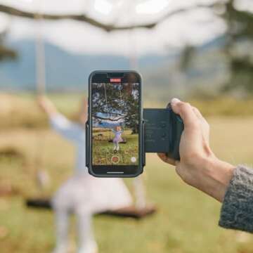 ShiftCam ProGrip Starter Kit - DSLR Style Mobile Battery Grip - Wireless Shutter Button - Built in Powerbank - Qi Wireless Charging - Freestanding Dock - Tripod Mount - Android and iPhone Camera Grip